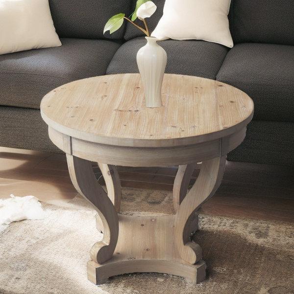 Ophelia & Co. Cayleen Retro Style Round Top Coffee Table Wayfair